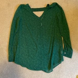CABi green and navy top